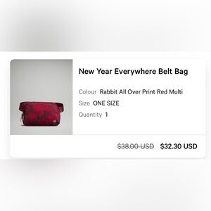 Lululemon Everywhere Belt Bag Year of The Rabbit (2023)